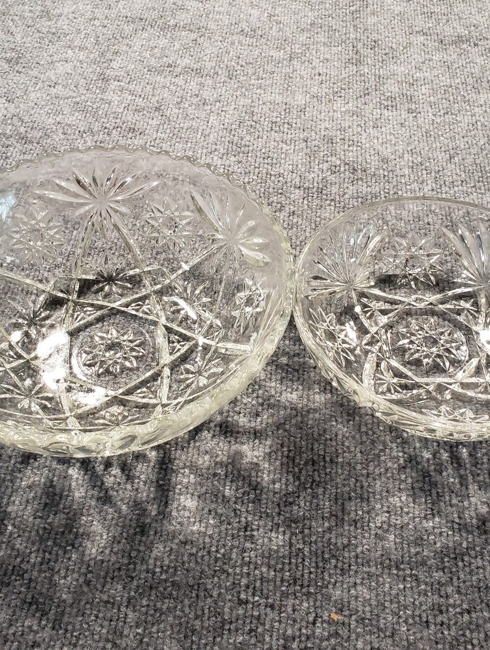 Anchor Hocking Glass Ctystal Bowl Set STAR OF DAVID